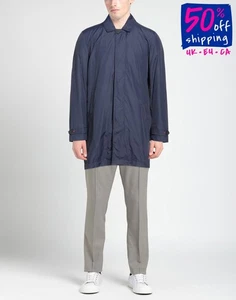RRP €290 RED FLEECE By BROOKS BROTHERS Overcoat Size XL Blue Lightweight - Picture 1 of 8