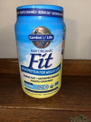 Proteína vegana en polvo Garden of Life Raw Organic Fit vainilla, 28 g 2 lb exp. 05/26 Foto 1 de 2