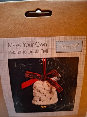 Decorazione albero JINGLE BELL macramè fai da te nuova di Trimits - Immagine 1 di 2