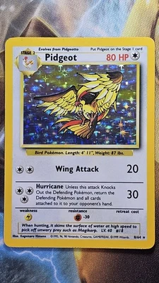 Pokemon PIDGEOT 8/64 Jungle - RARE HOLO - ERROR CARD with no set symbol - LP - Image 1 of 2
