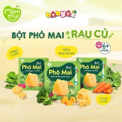 Conjunto 3 caixas - Queijo em pó Bột Phô Mai legumes e queijo, 30g (10 palitos/caixa) - Imagem 1 de 4