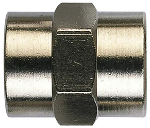 BSP Buchse auf Buchse gleiche Buchse, BSP Adapter Verbindung Buchse Messing Nickel - Bild 1 von 2