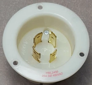 Entrada con brida de bloqueo giratorio Hubbell HBL2435 20A 480V 3P. - Imagen 1 de 8