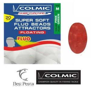COLMIC - SUPER SOFT FLUO BEADS ATTRACTORS - RED - L - Confezione da 20 pezzi - Imagen 1 de 2