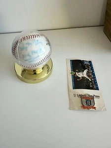 Original Denny McLain Signed Autograph Baseball with Stats & Pin - Picture 1 of 2