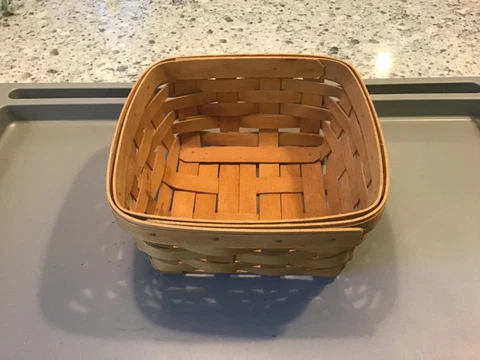 Longaberger Basket 2008 Approximately 7” x 7” x 3.5” Cover
