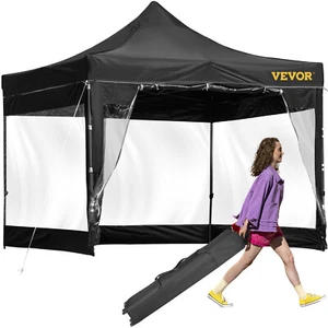 VEVOR Tonnelle Étanche Tente Pop-up Jardin Pavillon 3x3 m Parois Latérales Noir - Bild 1 von 12