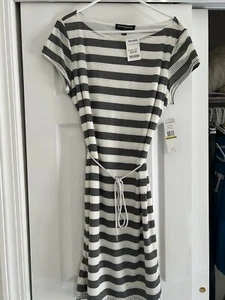 Sharagano Womens gray and white size 14 knee length dress - Picture 1 of 4