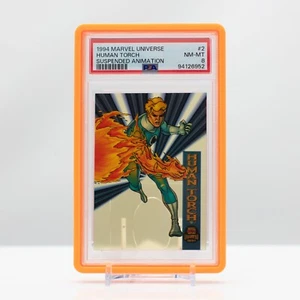 Marvel Universe 1994 Human Torch #2 Suspended Animation Fleer - PSA 8 NM - Bild 1 von 4