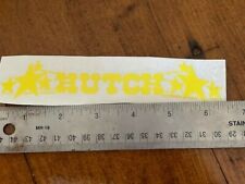 !!  6" YELLOW RUB ON  HUTCH NUMBER PLATE STICKER STARS FRAME FORK