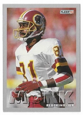 ART MONK 1993 Fleer Football # 102 Washington Redskins HOF NM - MT - Image 1 of 2