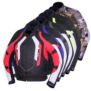Chaqueta de motocicleta para hombre impermeable textil CE calidad blindada Codura - Imagen 1 de 29