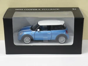 MINI Cooper S Pull Back Toy Car Blue 80442447939 - Picture 1 of 1