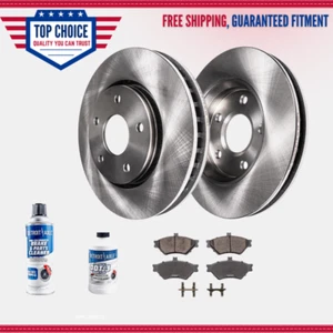 Front Disc Brake Rotors + Ceramic Pads for 1995 1996 1997 Lincoln Town Car - Picture 1 of 4