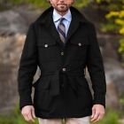 Classic Men's Vintage Hunting Windbreaker Coat Slim Fit Jacket with Pockets