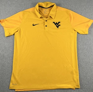 Nike Dri-Fit Polo Shirt WV West Virginia Men's L Golf Mountaineer's Football - Picture 1 of 10