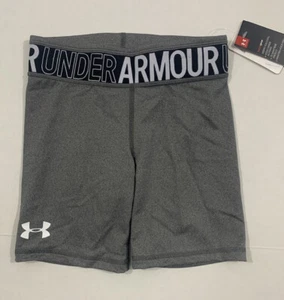 Under Armour NWT Girls Size Small Athletic Biker Shorts Gray - Picture 1 of 3
