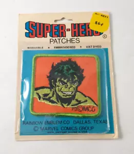Vintage 1979 Super Hero Patches THE INCREDIBLE HULK Marvel Embroidered Patch NEW - Picture 1 of 6