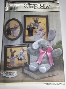 Simplicity 8599 Stuffed Bunny And Clothes Pattern VINTAGE 1988 Unused-C1 - Picture 1 of 3