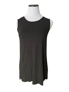 J. Jill Wearever Collection Layering Tank Top Size S Petite Black Side Vents - Picture 1 of 13