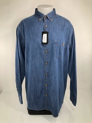 SOLARIS - NEW w TAGS - Lightweight DENIM Chambray Mens XL TALL Shirt - Image 1 of 4