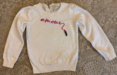 Suéter blanco lápiz labial Janie And Jack Amour niñas 5 Foto 1 de 4