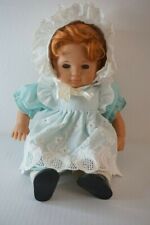 Lissi 15" Baby Doll Redhead Pigtails Amber Eyes Pinny Dress 1980 12 Vintage