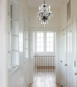 NEW ELEGANT Crystal Mini Chandelier Pendant Modern French Farmhouse Light - Picture 1 of 3
