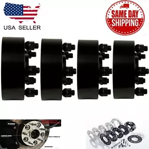4PC 5X5(127MM) HUBCENTRIC ADAPTER 3'' 14x1.5 FIT JEEP GRAND CHEROKEE WRANGLER - Picture 1 of 4
