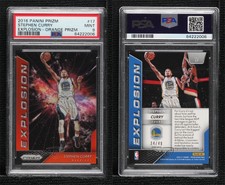 2016-17 Panini Prizm Explosion Orange Prizm /49 Stephen Curry #17 PSA 9 MINT