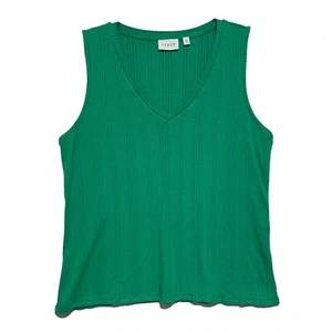 Cyrus, smaragdgrün, Tanktop mit V-Ausschnitt und Stretch, Gr. XL - Bild 1 von 4
