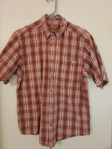 BUCKHORN River Shirt Vintage Plaid Brown Cotton Medium - Picture 1 of 4