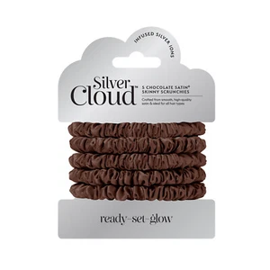 Silver Cloud Satin Scrunchies - Paquete de 5 - Imagen 1 de 20