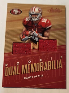 Dante Pettis 2018 Absolute Football Rookie Dual Memorabilia 49ers - Picture 1 of 2