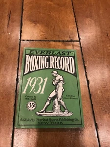 EVERLAST BOXING RECORD"" DEMPSEY LOUIS ILUSTRADO 1931 - Imagen 1 de 3
