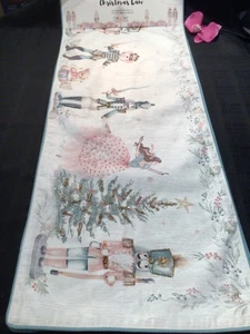 MIREILLE Christmas Table Runner accent Beaded Nutcracker 14 x 72 - Picture 1 of 7