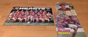 Club Team Player Posters Hearts 1980s 1990s Shoot Match Magazine - Picture 1 of 1