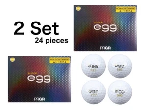 PRGR Golf Ball SUPER egg Loft 19 BALL GB1031 Pearl white 2 Set 24 pieces New - Picture 1 of 3