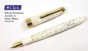 Pluma Estilográfica Click Falcon Premium Acrílico Blanco Polar - Imagen 1 de 1