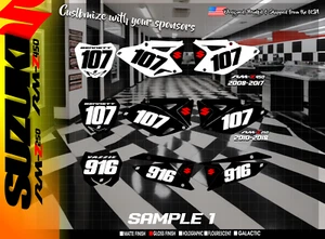 Suzuki rmz250 rmz 250 Personalizado Matrícula Gráficos Plástico - Imagen 1 de 24