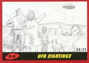 2017 TOPPS MARS ATTACKS RED #/99 UFO SIGHTINGS #P-9 - Picture 1 of 1