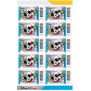 Juego de Sellos 10x85ct Marca Especial 100 Años Disney 2023 - Autoadhesivo - Imagen 1 de 3