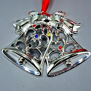 Lenox Gioiellato Sparkle and Pergamena Campana Decorazione Natalizia Scatola - Foto 1 di 12