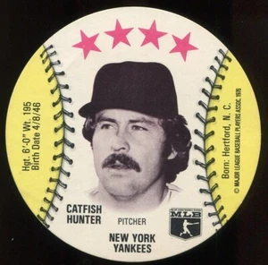 1976 Isaly's/Sweet William Disc - Catfish Hunter New York Yankees - Picture 1 of 4