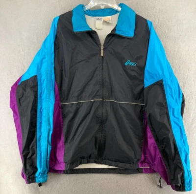 Asics Mens Windbreaker XL Colorblock Cinch Waist Vintage 80s 90s Goretex - Image 1 of 4