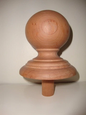 WOOD FINIAL UNFINISHED FOR NEWEL POST FINIAL OR CAP #3 Cover