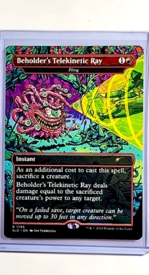 2024 MTG Magic the Gathering Secret Lair 1795 Beholder's Telekinetic Ray / Fling - Image 1 of 2
