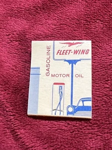 Vintage NOS Fleet Wing Gas Matchbook, Lite Star Oil in Upper Sandusky, OH. - Imagen 1 de 4