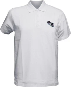 Men’s Bowls Polo T-Shirt White Short Sleeve Embroidered Logo Collared Button - Picture 1 of 4