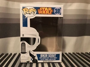 Funko Pop Biker Scout 38 Leerbox Ersatzbox Star Wars Blue Box - Bild 1 von 6